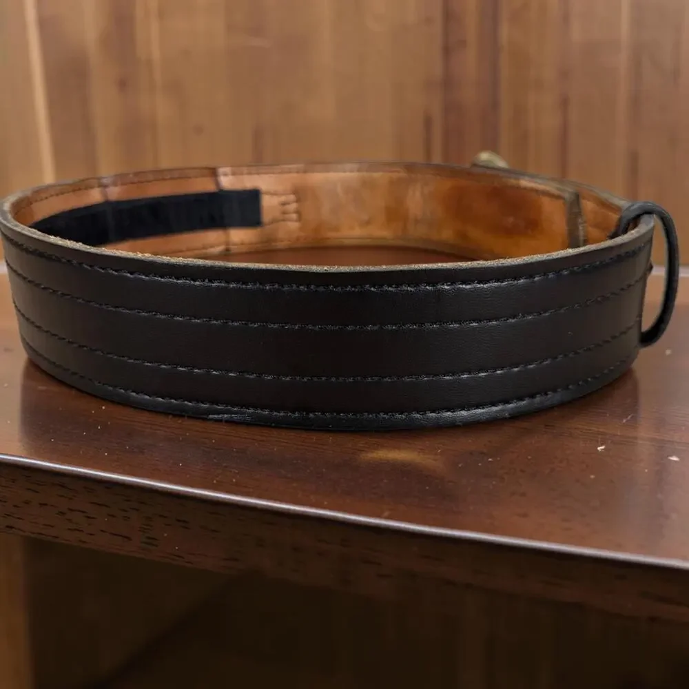 Safariland 146V Border Patrol Duty Belt Black Leather Brass Size 32 Gorpcore